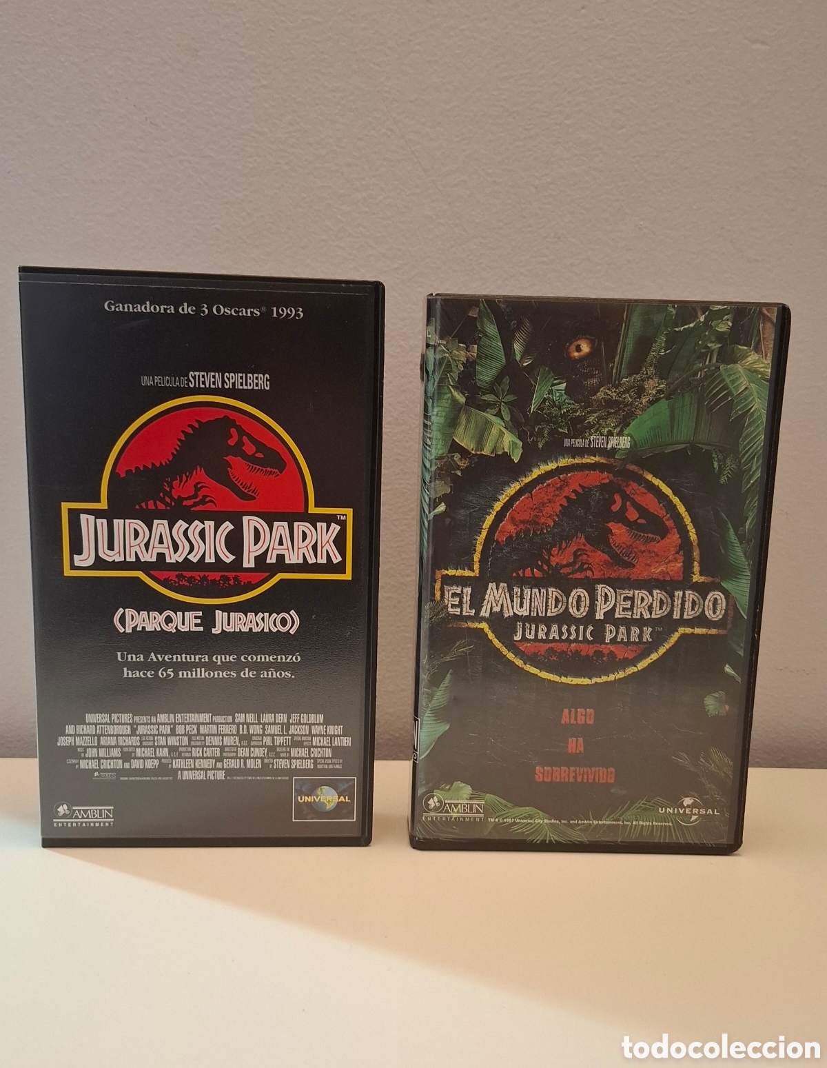 Cine: Jurassic Park I + II en VHS. Lote para coleccionistas.Ediciones originales