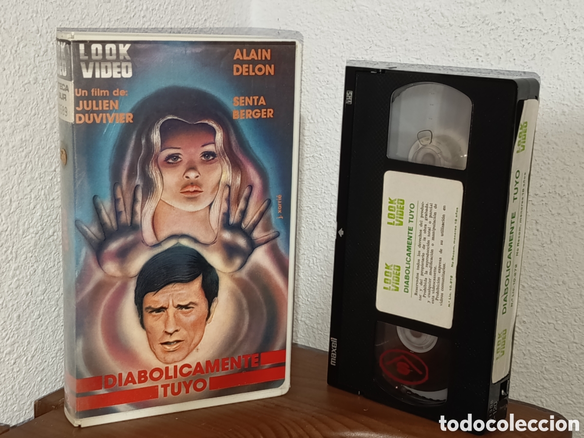 Cine: Diab&oacute;licamente tuyo tuya. Alain Delon. Pel&iacute;cula VHS