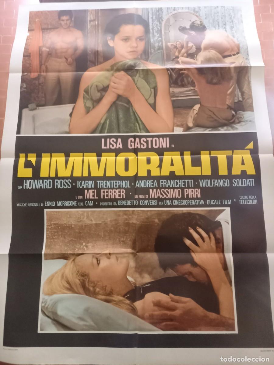 Cine: L'IMMORALITA' 1978 DI M. PIRRI POSTER cm.100X140 LISA GASTONI KARIN TRENTEPHOL MEL FERRER