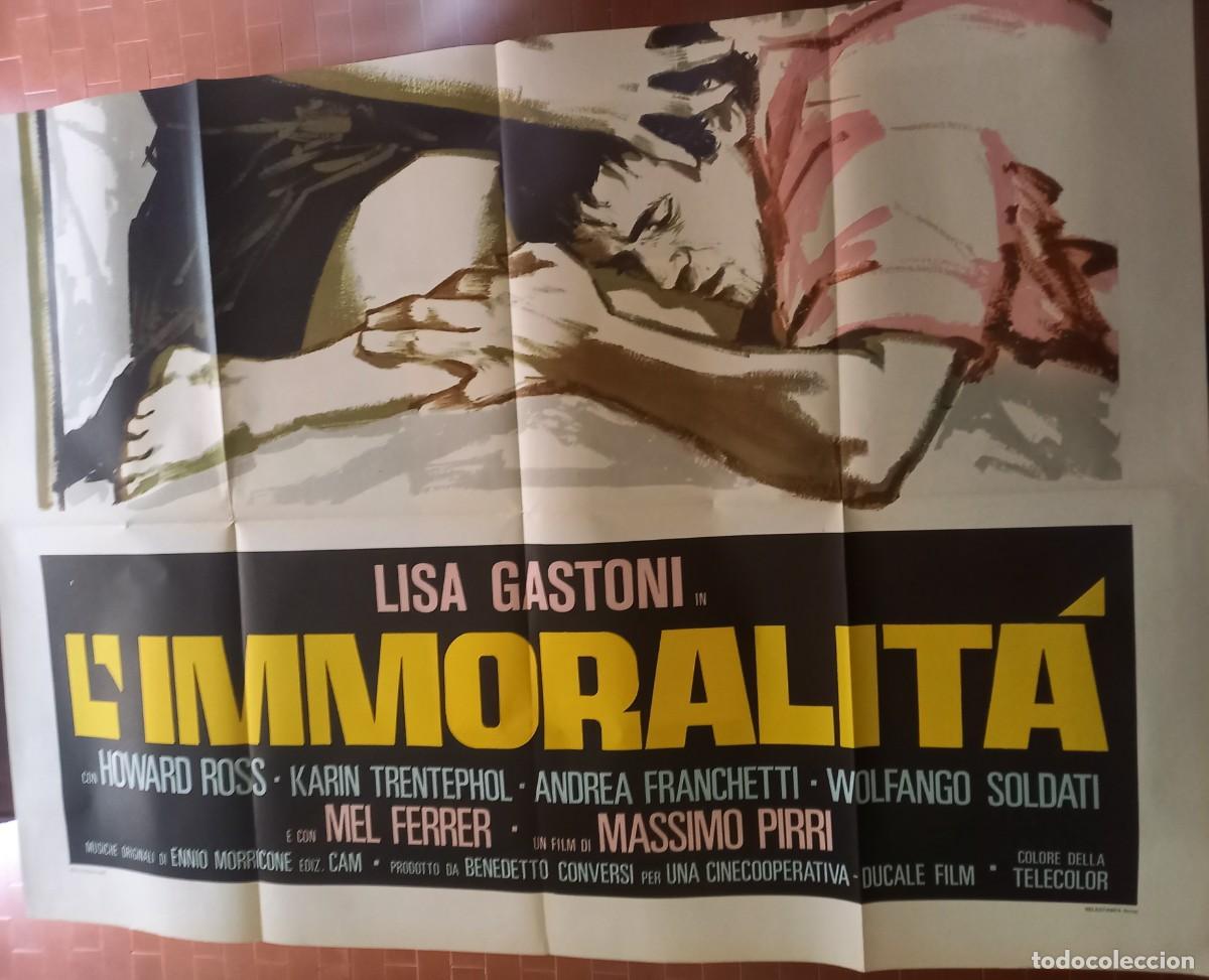 Cine: L'IMMORALITA' 1978 DI M. PIRRI POSTER cm.140X200 LISA GASTONI KARIN TRENTEPHOL MEL FERRER