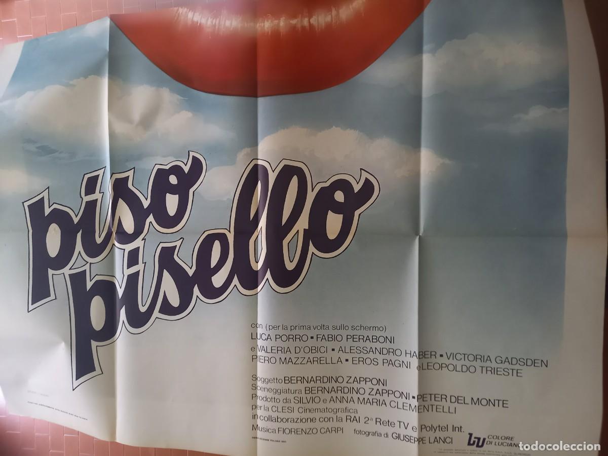 Cine: PISO PISELLO FILM DI PETER DEL MONTE 1981 POSTER cm. 200X140