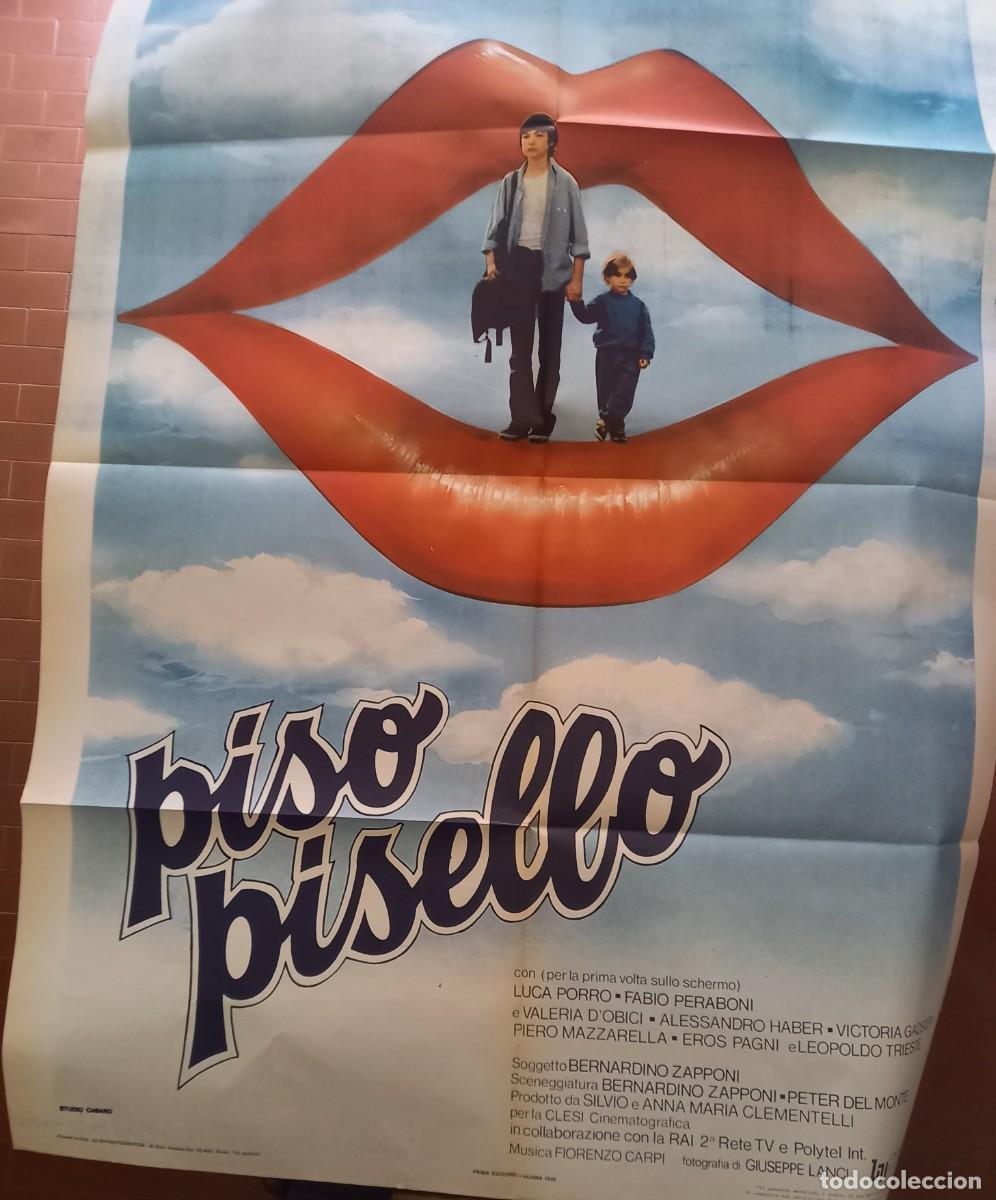 Cine: PISO PISELLO FILM DI PETER DEL MONTE 1981 POSTER cm. 100X140