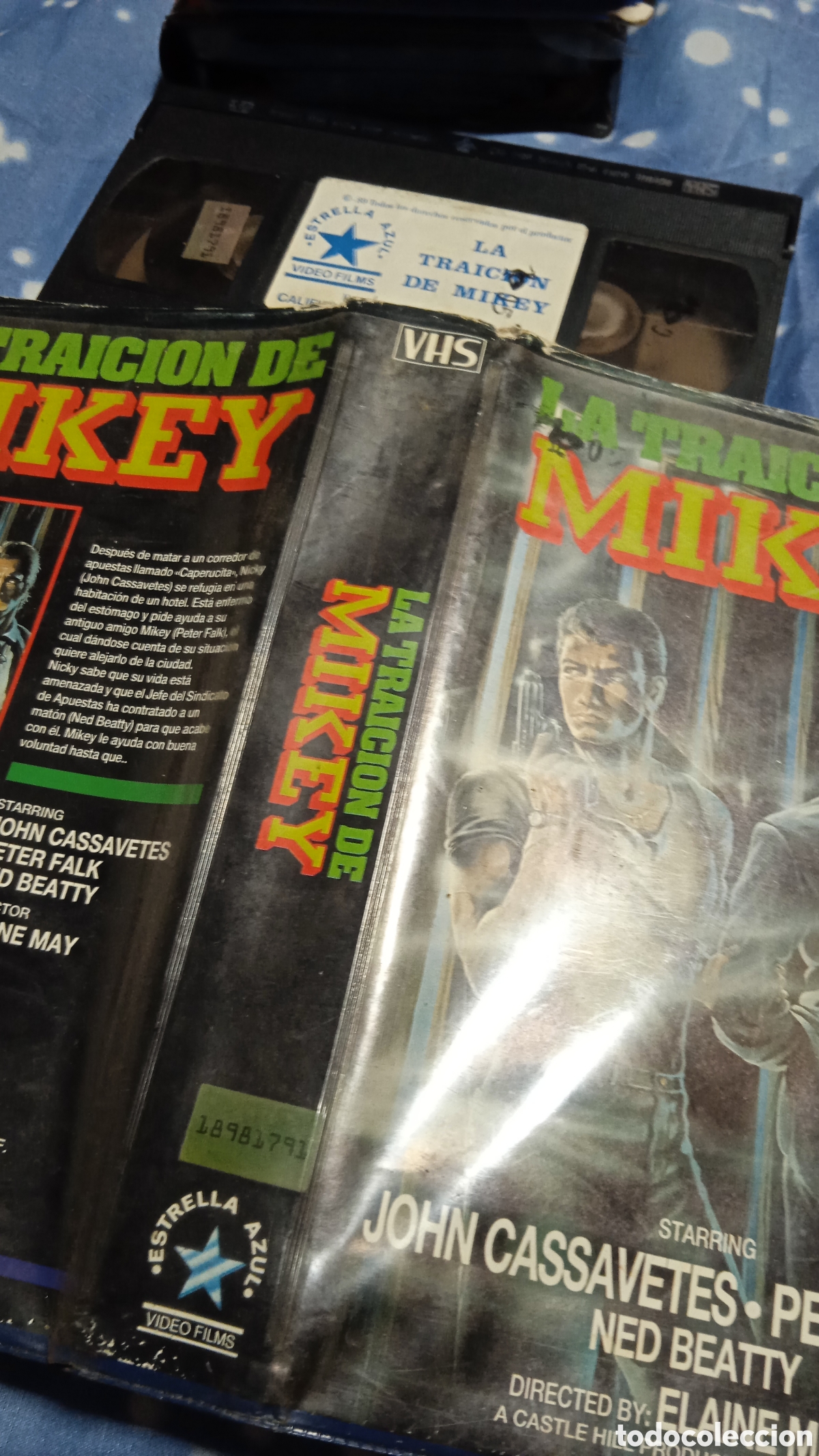 Cine: VHS La traici&oacute;n de Mikey Mikey and Nicky, 1976 John Cassavetes Peter Falk Estrella Azul VideoFilms