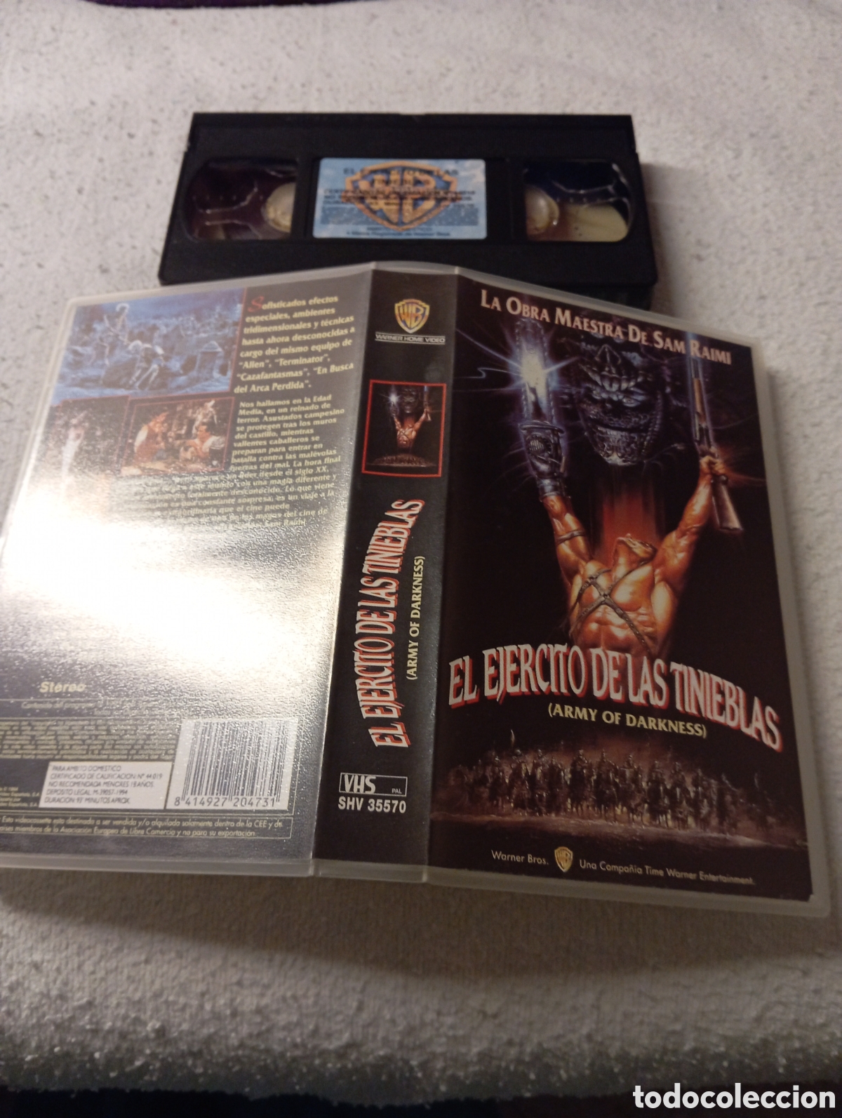 Cine: VHS Bruce Campbell Sam Raimi &ldquo;El ej&eacute;rcito de las tinieblas&rdquo; Army of Darkness 1992 Warner Home Video