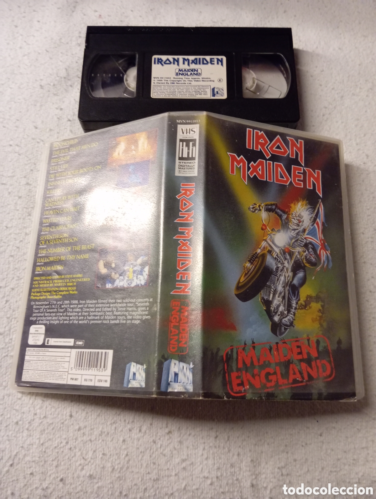Cine: VHS VHS original de Iron Maiden titulada Maiden England Seventh Tour (1988) Birmingham (Reino Unido)