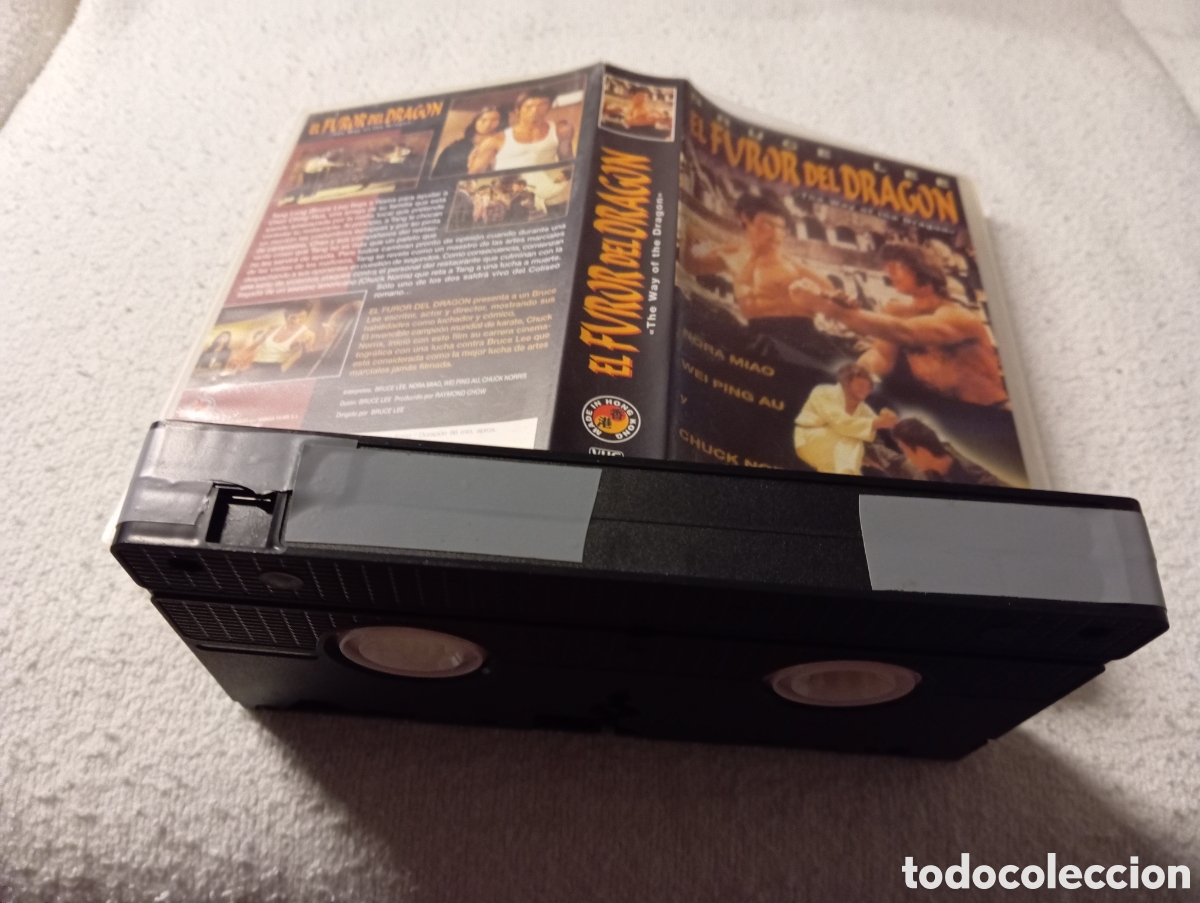 Cine: VHS Bruce Lee El furor del drag&oacute;n (The Way of the Dragon) 1972. Cinta reparada