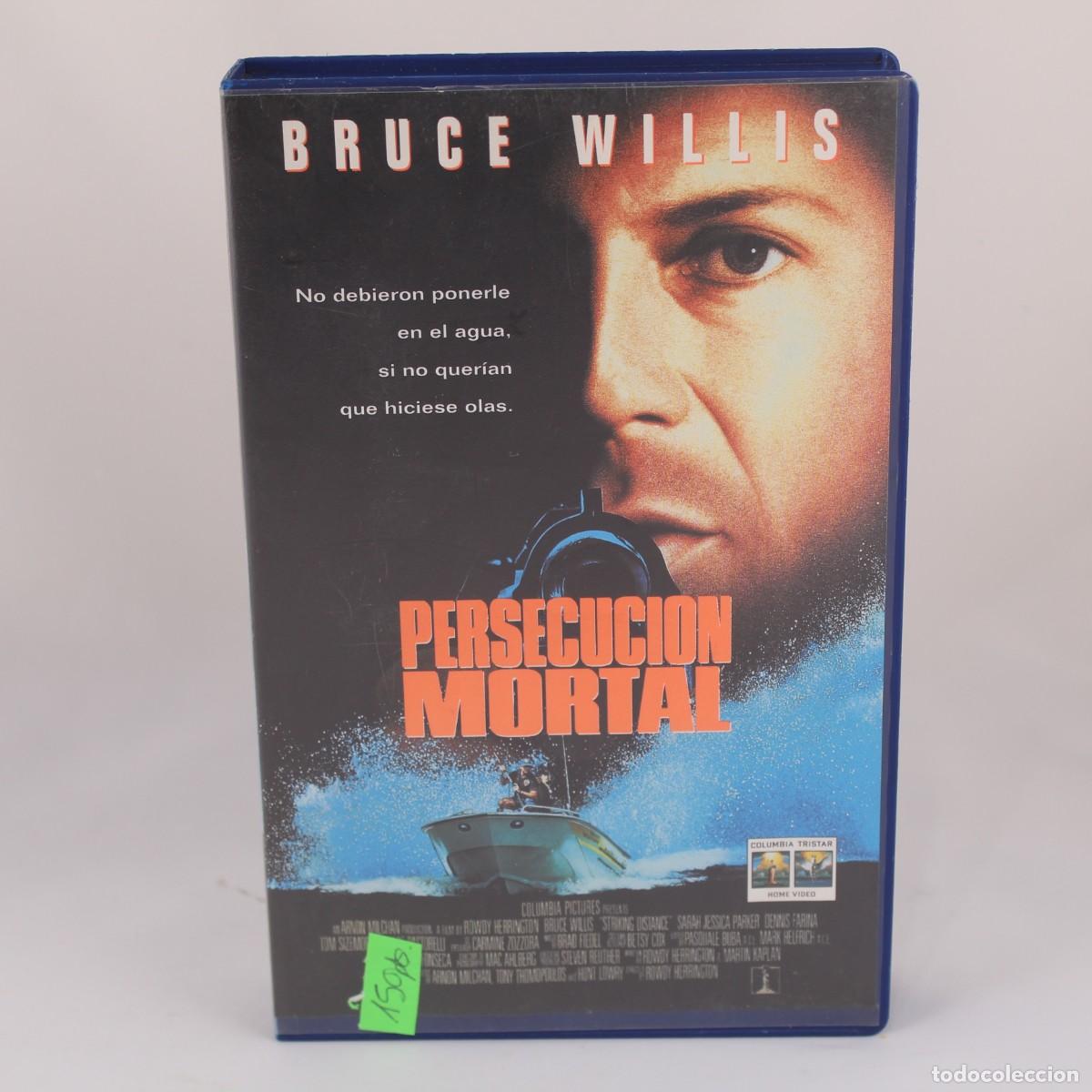 Cine: VHS Persecuci&oacute;n Mortal Bruce Willis 1993 Columbia Tristar 1&ordf; Ed PAL Castellano