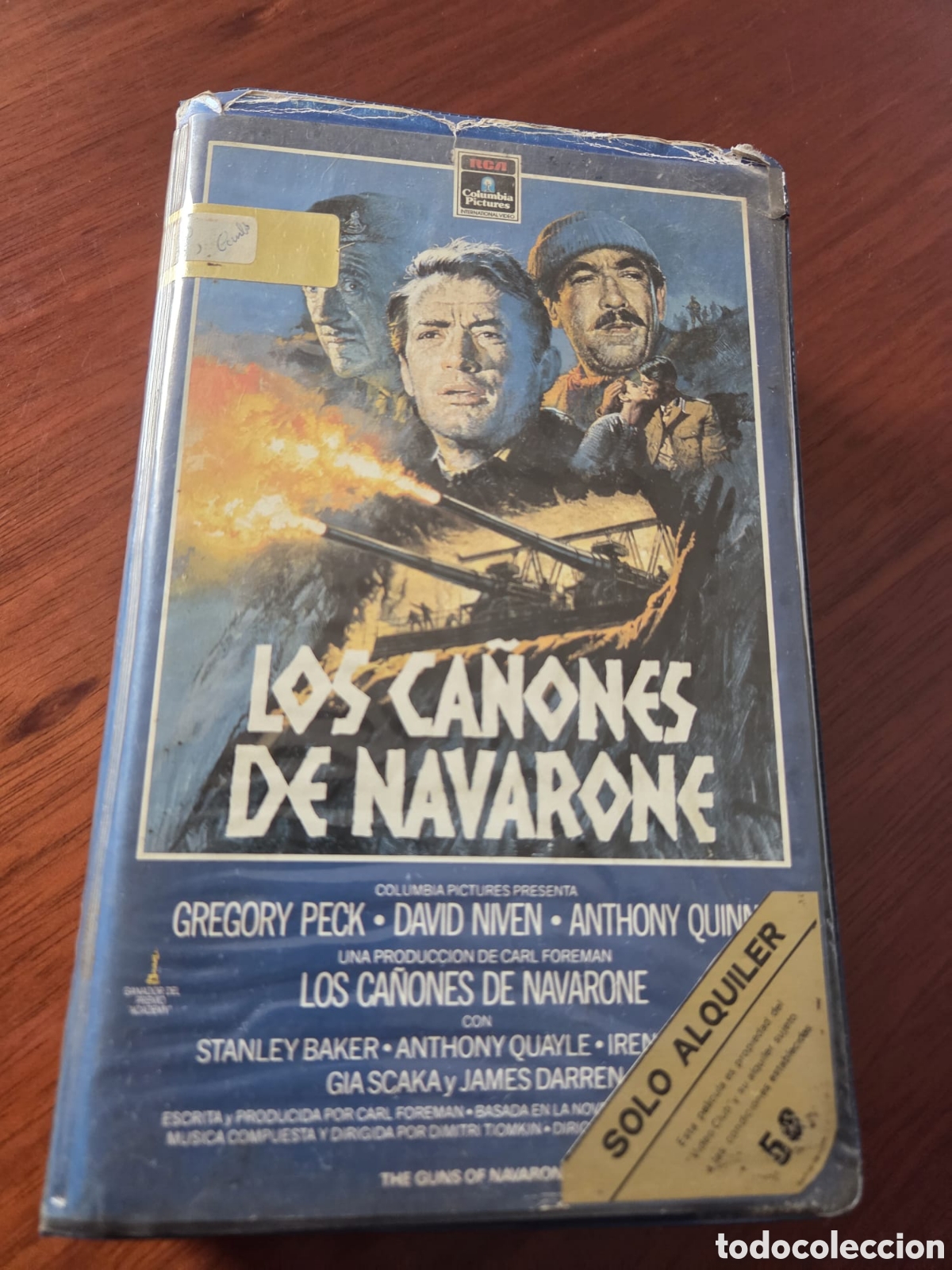 Cine: LOS CA&Ntilde;ONES DE NAVARONE Gregory Peck Anthony Quinn 1a Edici&oacute;n de Videoclub Columbia Pictures CIC RCA