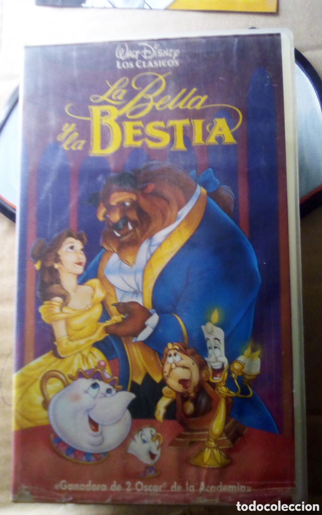 Cine: Estuche vacio VHS. Los cl&aacute;sicos Walt Disney: la bella y la bestia. A&ntilde;o 1993.