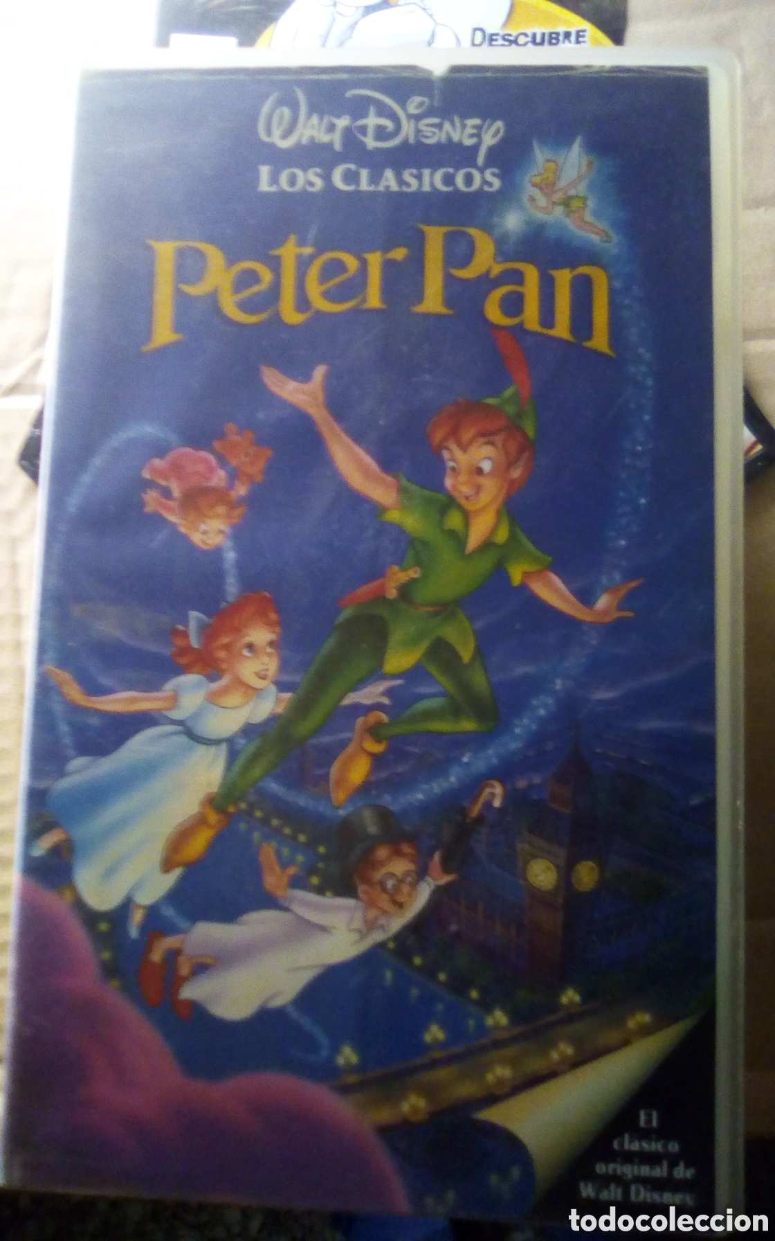 Cine: Estuche vacio VHS. Los cl&aacute;sicos Walt Disney: Peter Pan. A&ntilde;o 1992.