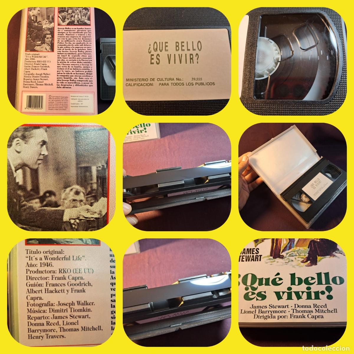 Cine: VHS &ndash; &iexcl;QUE BELLO ES VIVIR &iexcl; (It's a Wonderful Life,1946). FRANK CAPRA,JAMES STEWART, DONNA REED
