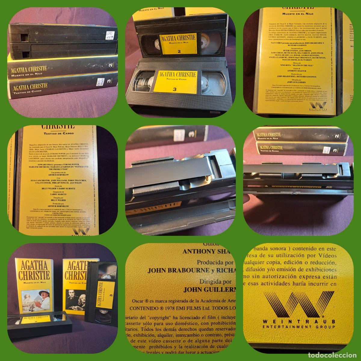 Cine: PACK 2 PELICULAS VHS-AGATHA CHRISTIE ,TESTIGO DE CARGO , MUERTE EN EL NILO