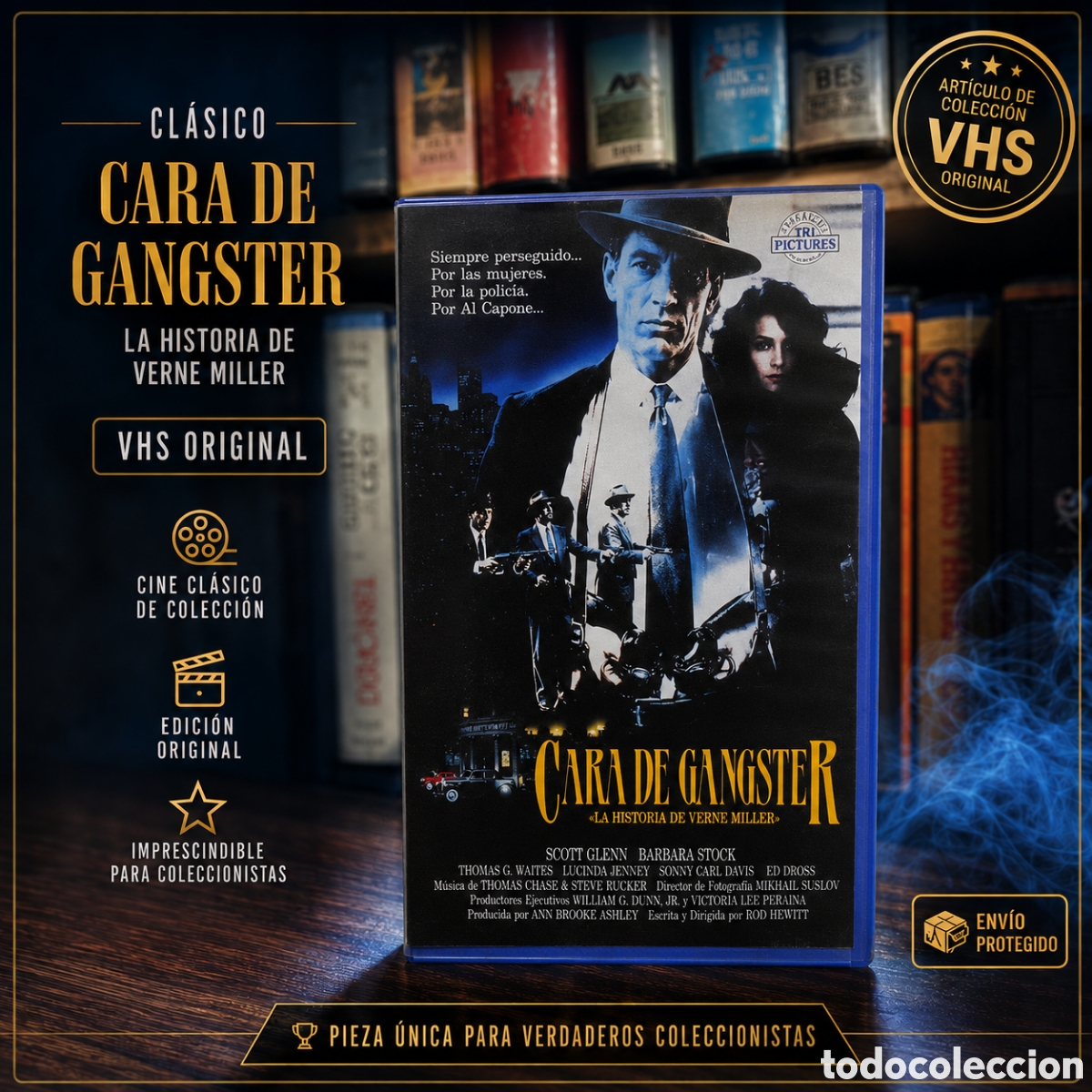 Cine: CARA DE GANGSTER VHS ORIGINAL TRI PICTURES | RAREZA COLECCIONISTA | CINE NOIR