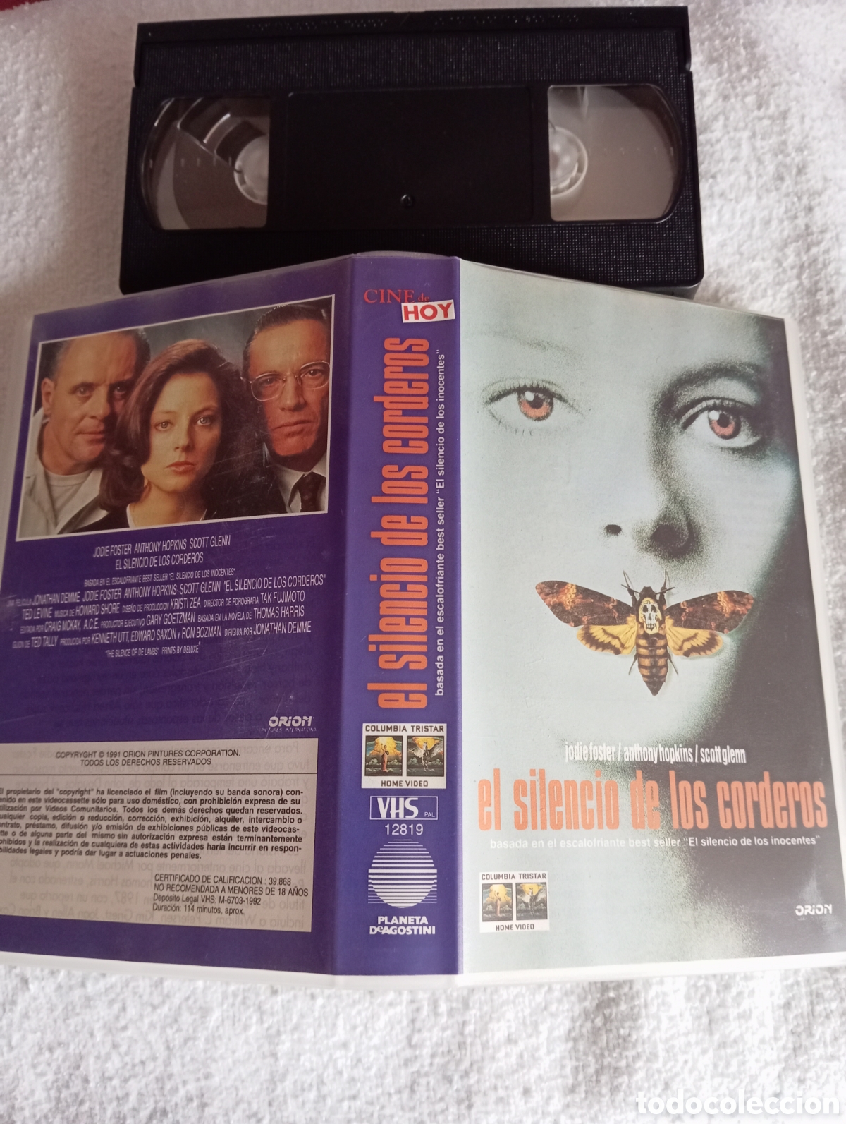 Cine: VHS COLECCI&Oacute;N Cine de Hoy &ndash; El Silencio de los Corderos (1991) Edici&oacute;n Planeta DeAgostini Columbia T