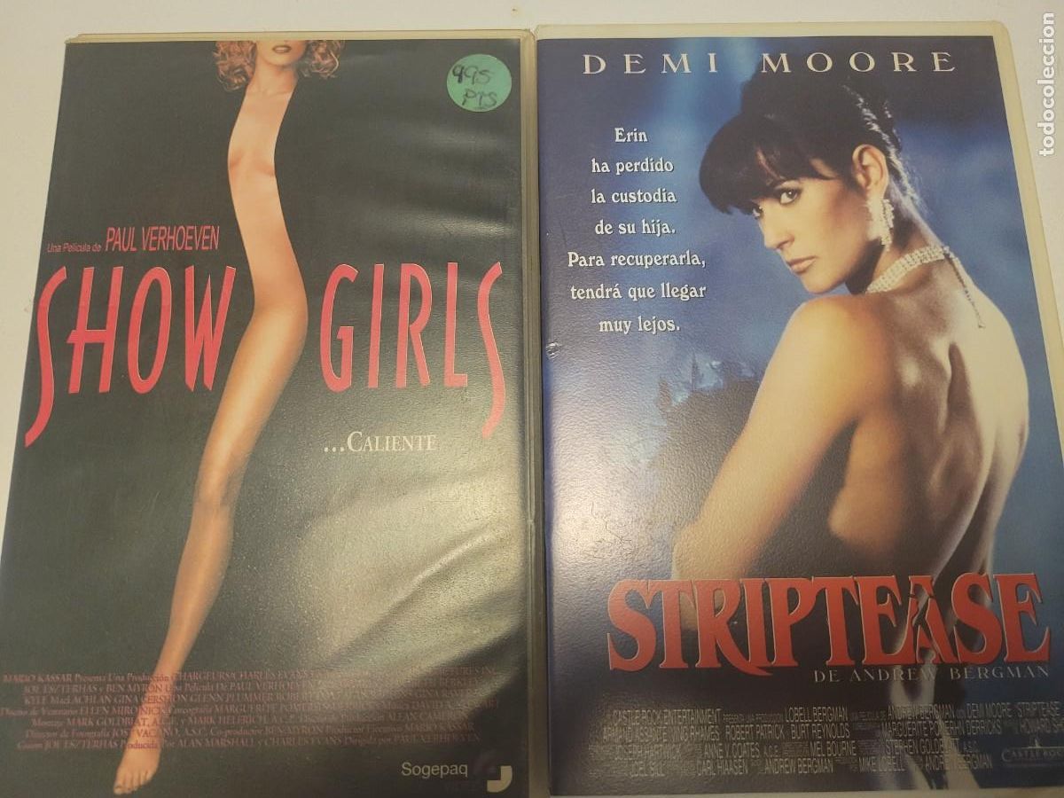 Cine: 2 VHS SEXYs, Striptease y Showgirls.