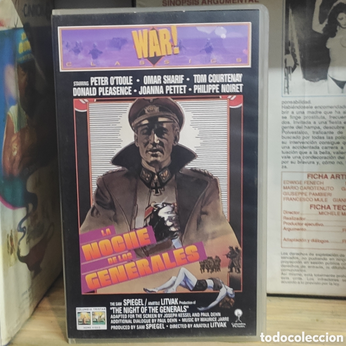 Cin&eacute;ma: VHS LA NOCHE DE LOS GENERALES Donald Pleasence Philippe Noiret