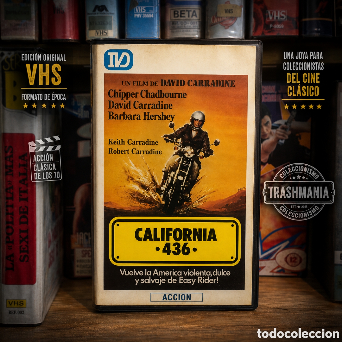 Cine: VHS CALIFORNIA 436 Rareza Retro Road Movie de Colecci&oacute;n