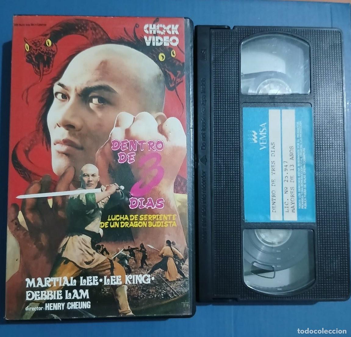 Cine: DENTRO DE 3 D&Iacute;AS - LUCHA DE SERPIENTE DE UN DRAGON BUDISTA &bull; ARTES MARCIALES &bull; VHS