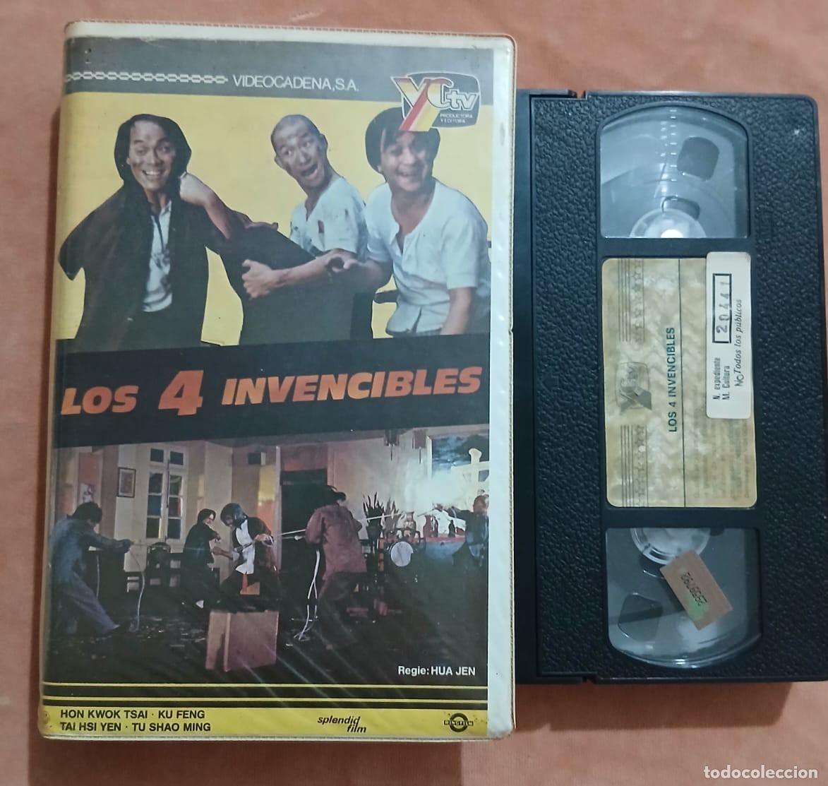 Cine: LOS 4 INVENCIBLES &bull; HUA JEN, WON KWOK TSAI, KU FENG &bull; ARTES MARCIALES &bull; VHS