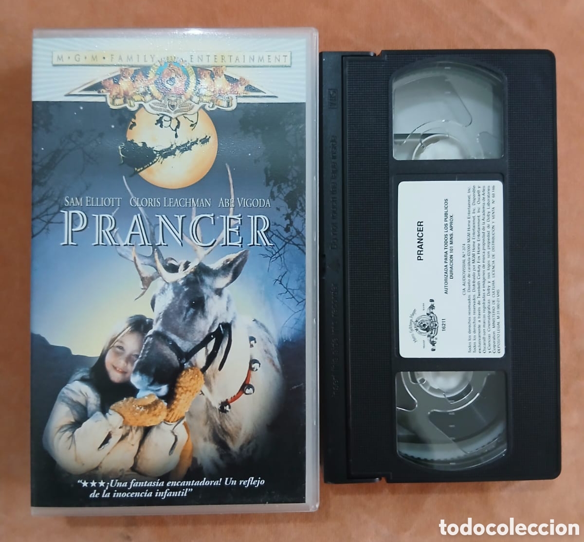 Cine: PRANCER (MILAGRO DE NAVIDAD) &bull; Sam Elliott, Cloris Leachman, Abe Vigoda &bull; VHS﻿
