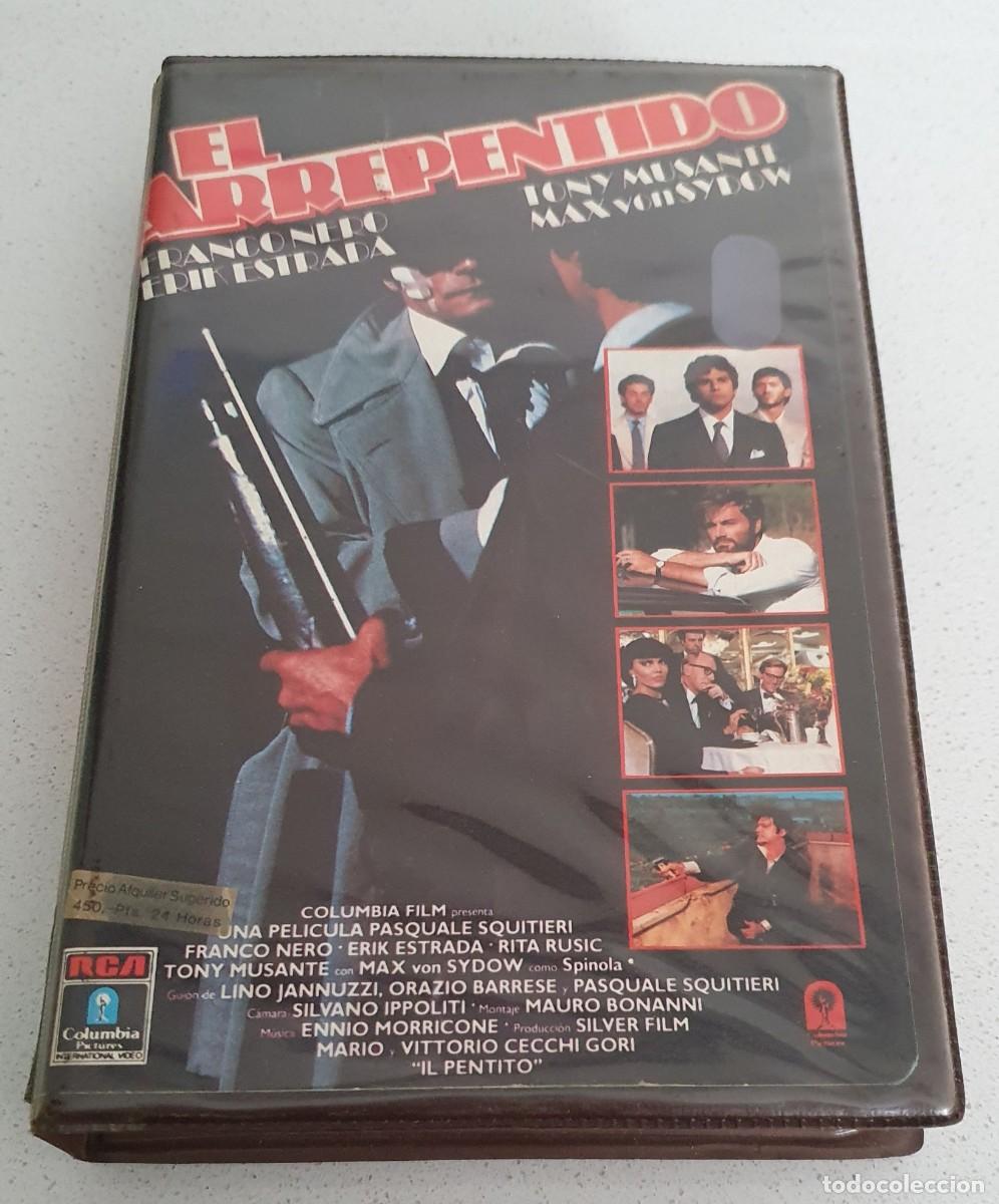 Cine: Pel&iacute;cula Vhs El Arrepentido. Franco Nero, Max Von Sydow. Rca Columbia 1988. Videoclub alquiler.