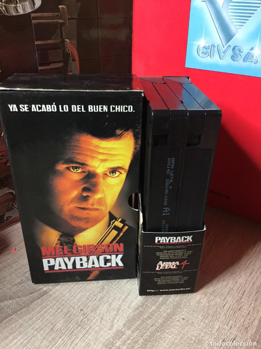 Cine: Vhs payback y arma letal - Mel Gibson - pack caja estuche 2 cintas