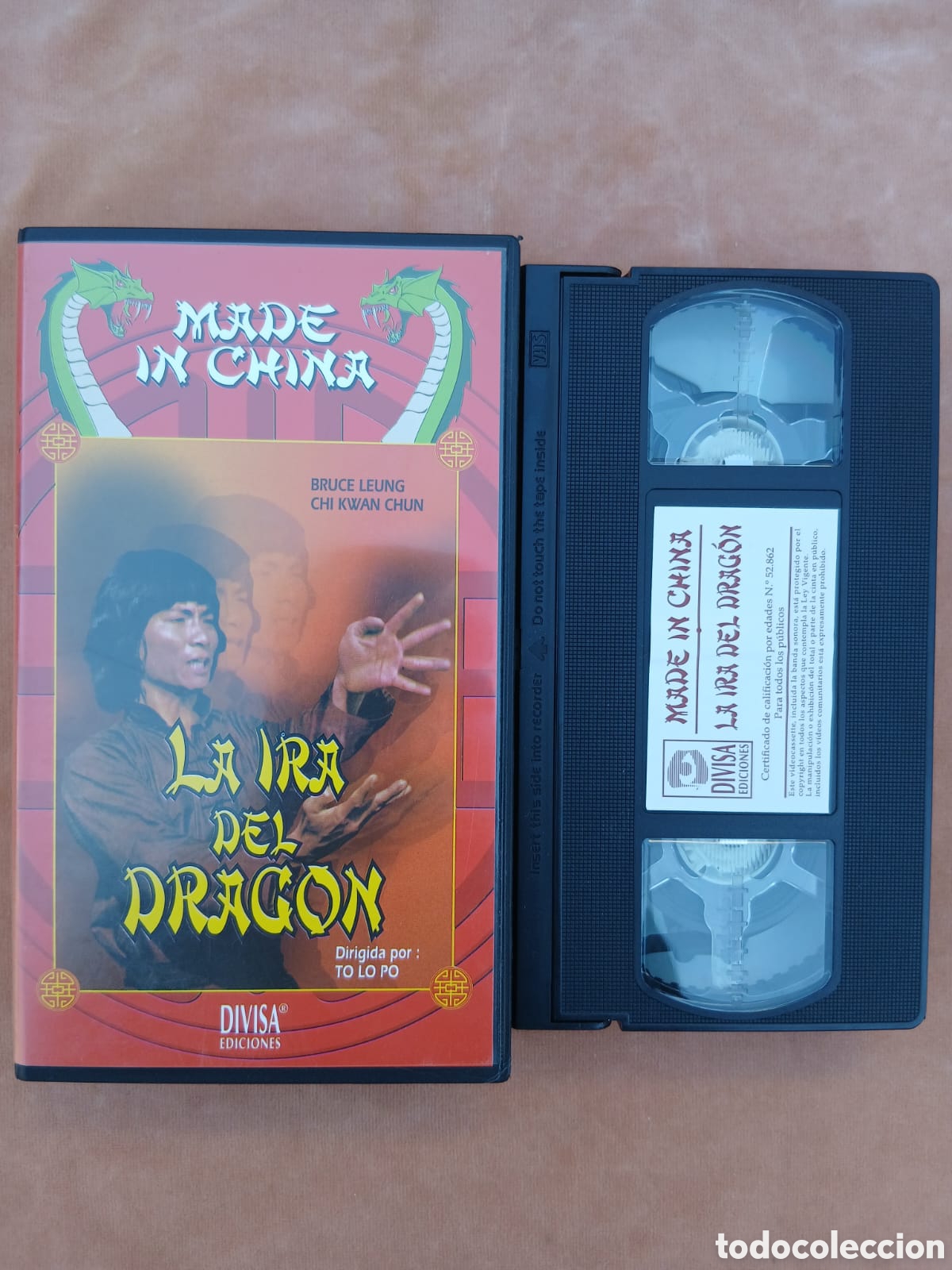 Cine: LA IRA DEL DRAG&Oacute;N &bull; TO LO PO &bull; BRUCE LEUNG &bull; ARTES MARCIALES &bull; VHS