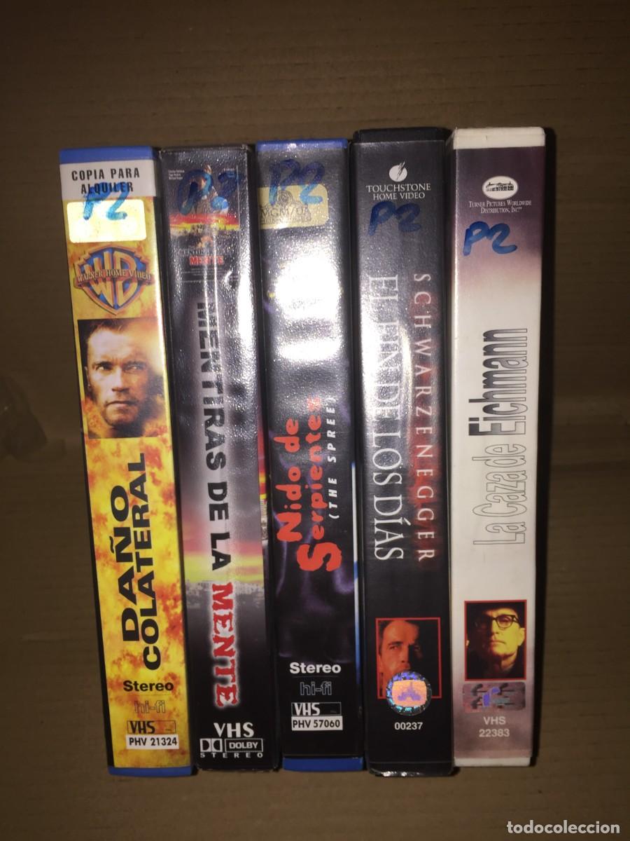 Cine: Vhs pack n&ordm; 2 vhs Da&ntilde;o colateral, mentiras de la mente, nido de serpientes, el fin de los dias, la c