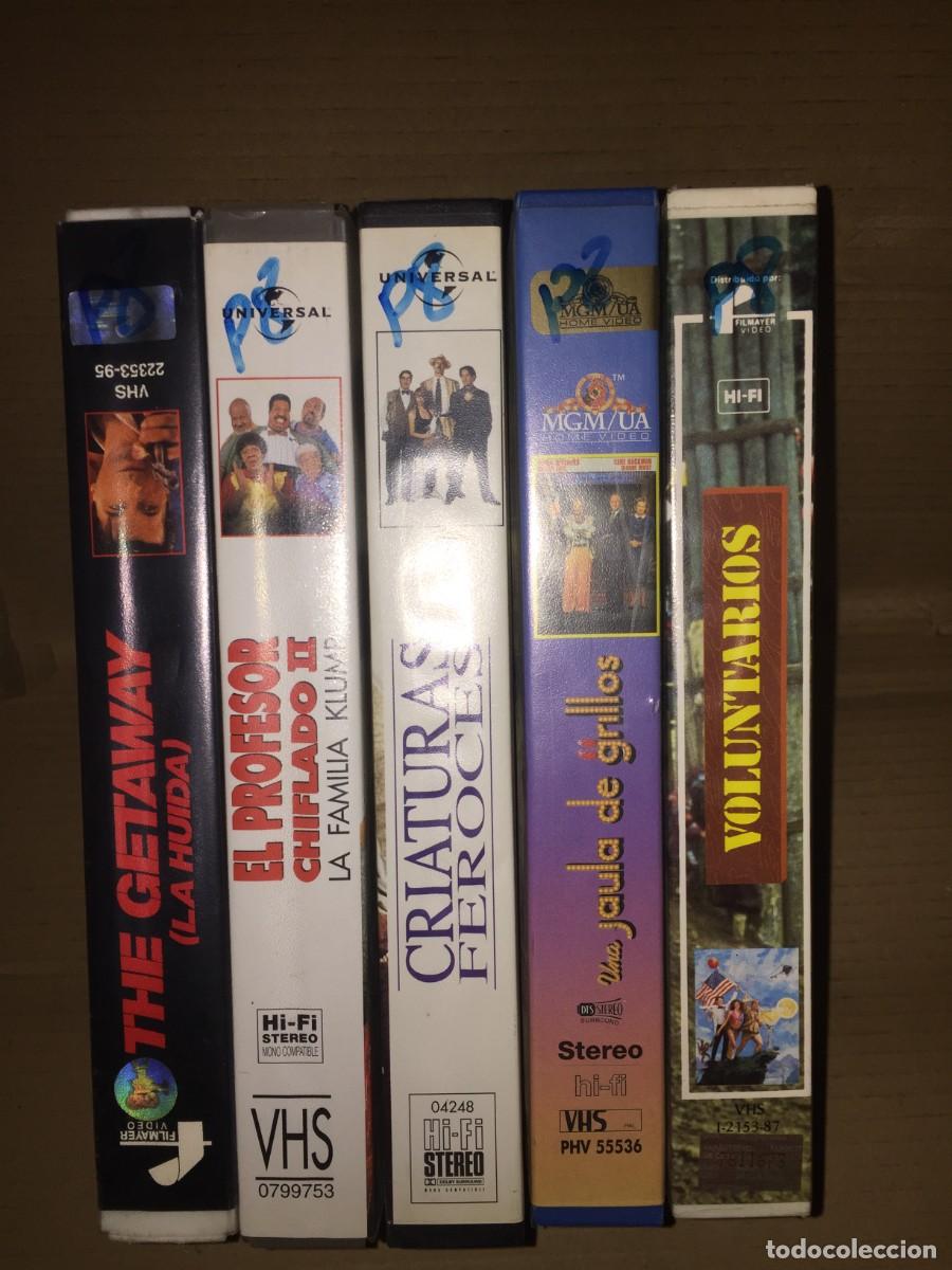 Cine: Vhs pack n&ordm; 8 vhs The getaway (la huida), el profesor chiflado II, criaturas feroces, una jaula de g