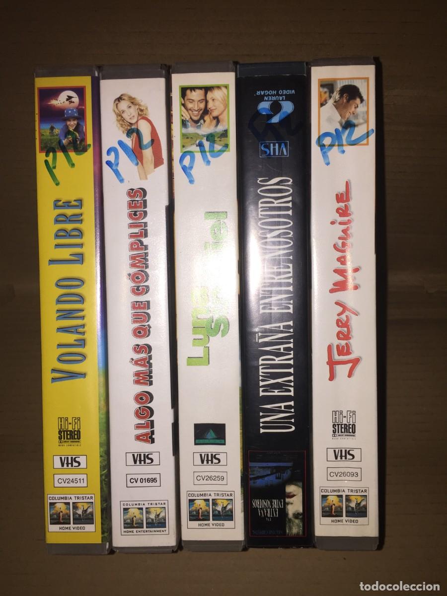 Cine: Vhs pack n&ordm; 12 vhs Volando libre, algo mas que complices, una extra&ntilde;a entre nosotros, jerry maguire,