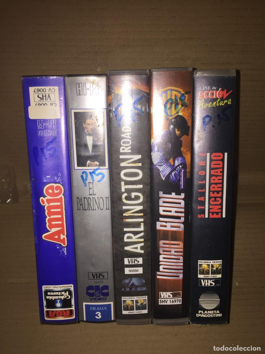Cine: Vhs pack n&ordm; 15 vhs Annie, El padrino II, Arlington road, unidad blade, encrerrado