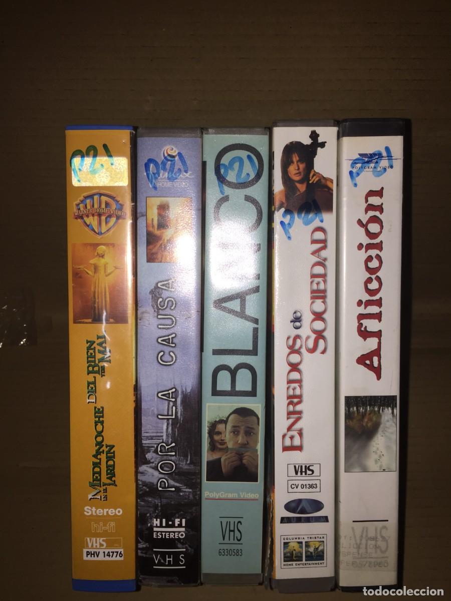 Cine: Vhs pack n&ordm; 21 vhs Medianoche en el jardin del bien y del mal, por la causa, blanco, enredos de soci