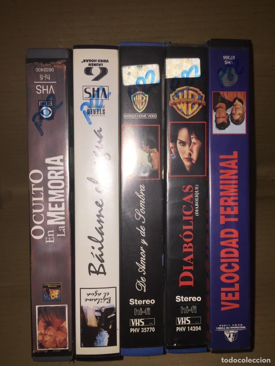 Cine: Vhs pack n&ordm; 22 vhs Oculto en la memoria, Bailame el agua, de amor y de sombra, diabolicas, velocidad