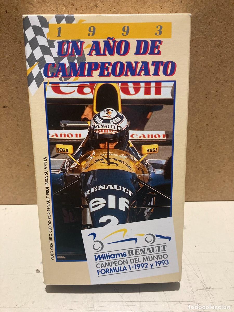 Cine: VHS, 1993, UN A&Ntilde;O DE CAMPEONATO, WIILIAMS, RENAULT, F1, CAMPE&Oacute;N DEL MUNDO 1992-1993