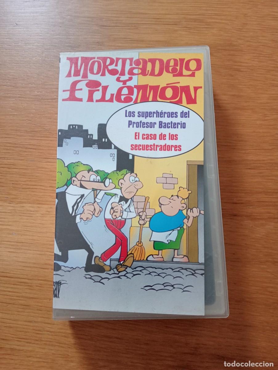 Cine: CINTA EN VHS MORTADELO Y FILEM&Oacute;N.LOS SUPERH&Eacute;ROES DEL PROFESOR BACTERIO.EL CASO DE LOS SECUESTRADORES
