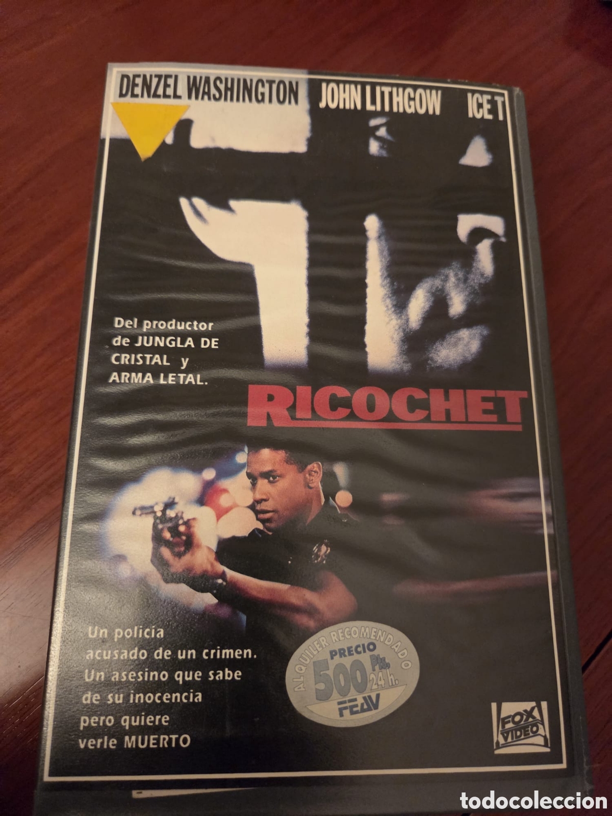 Cine: VHS Ricochet Denzel Washington, John Lithgow, Ice-T 1993 Edici&oacute;n Fox Video