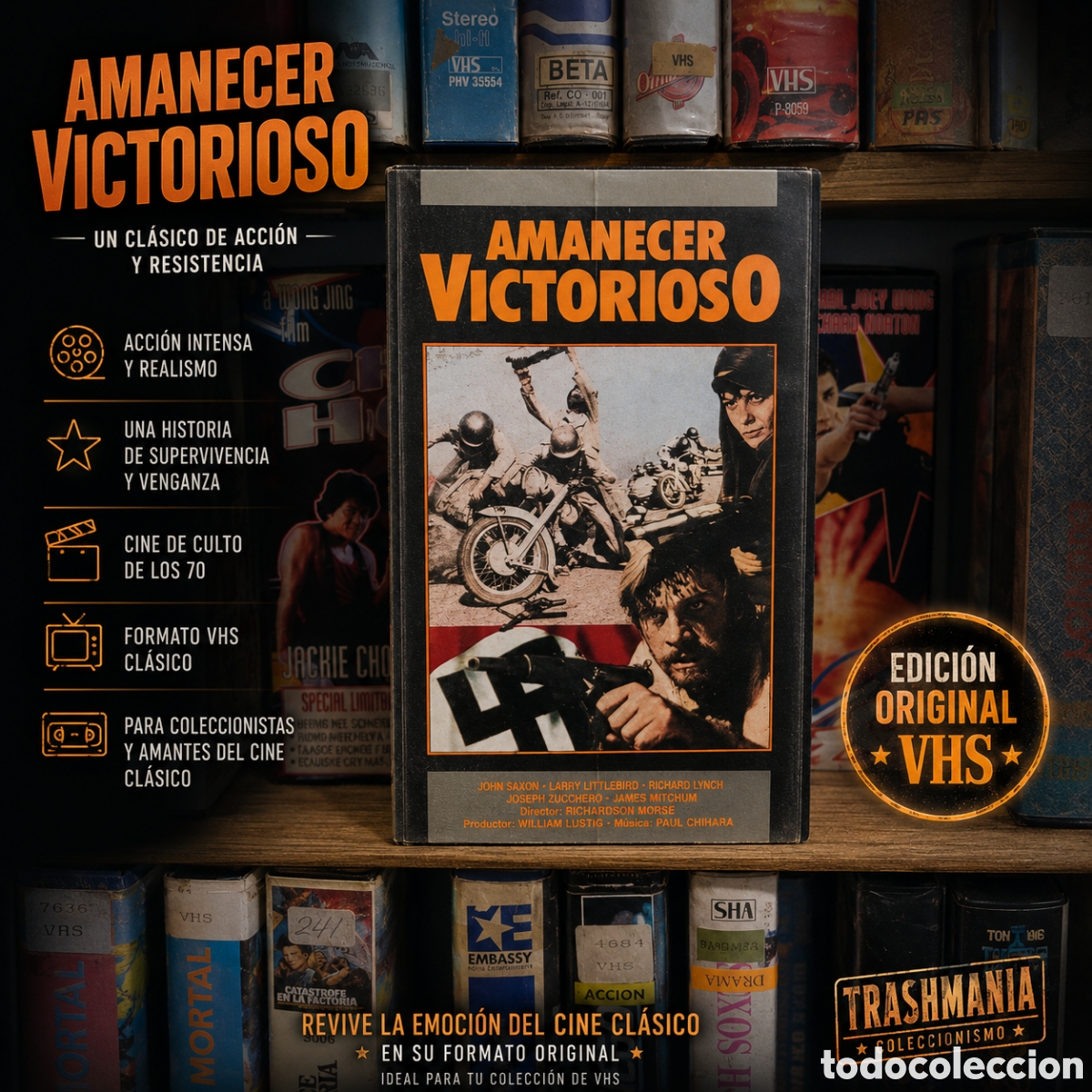 Cine: VHS AMANECER VICTORIOSO Acci&oacute;n Postnuclear Retro Descatalogado