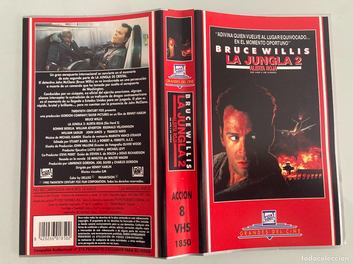 Cine: CARATULA, VHS, LA JUNGLA 2, ALERTA ROJA, BRUCE WILLIS, BONNIE BEDELA, WILLIAM ATHERTON