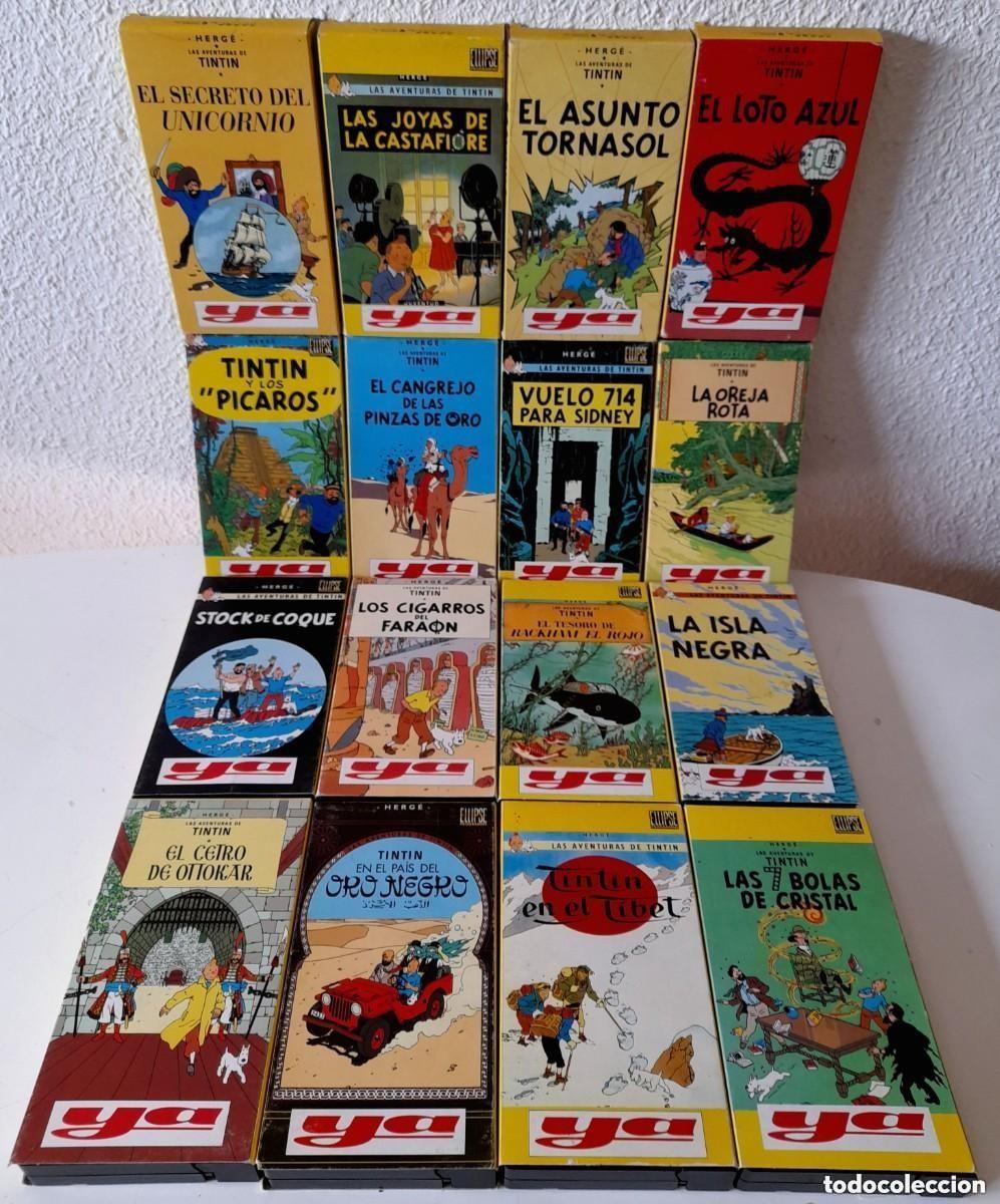 Cin&eacute;ma: Lote 16 cintas de v&iacute;deo VHS diferentes Las aventuras de Tint&iacute;n Herg&eacute; 1991 Diario Ya Ellipse