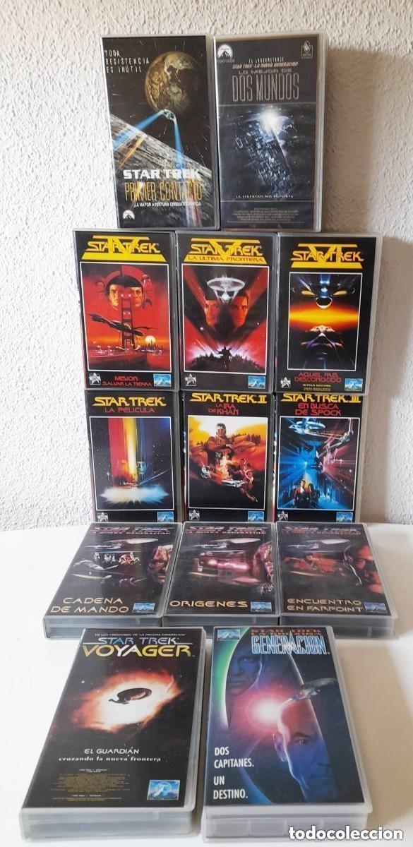Cine: Gran Lote 13 VHS vintage Star Trek A&ntilde;os 90 de 1993 a 1998 con sus estuches originales