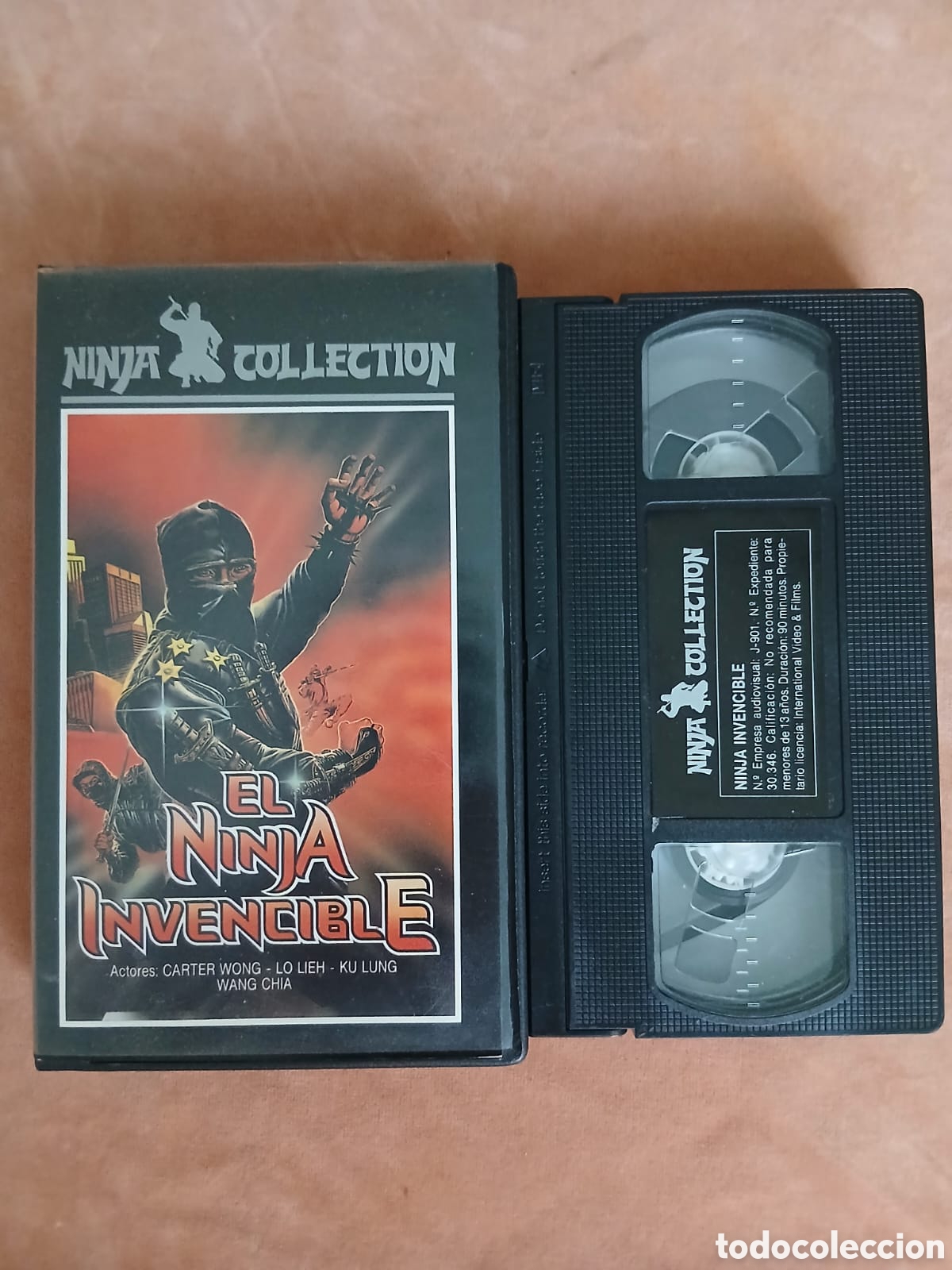Cine: EL NINJA INVENCIBLE &bull; Carter Wong, Lo Lieh, Ku Lung, Wang Chia &bull; ARTES MARCIALES &bull; VHS