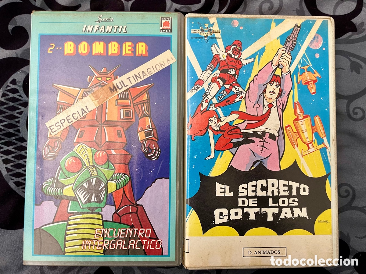Cine: Bomber y El secreto de los gottan, vhs, beta, procedente de videoclub.