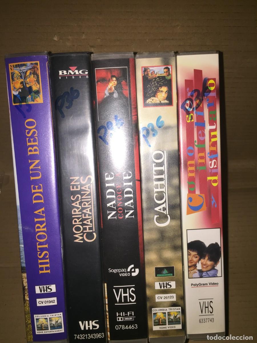 Cine: Vhs pack n&ordm; 36 Vhs: Historia de un beso - Moriras en chafarinas - Nadie contra nadie - Cachito - Com