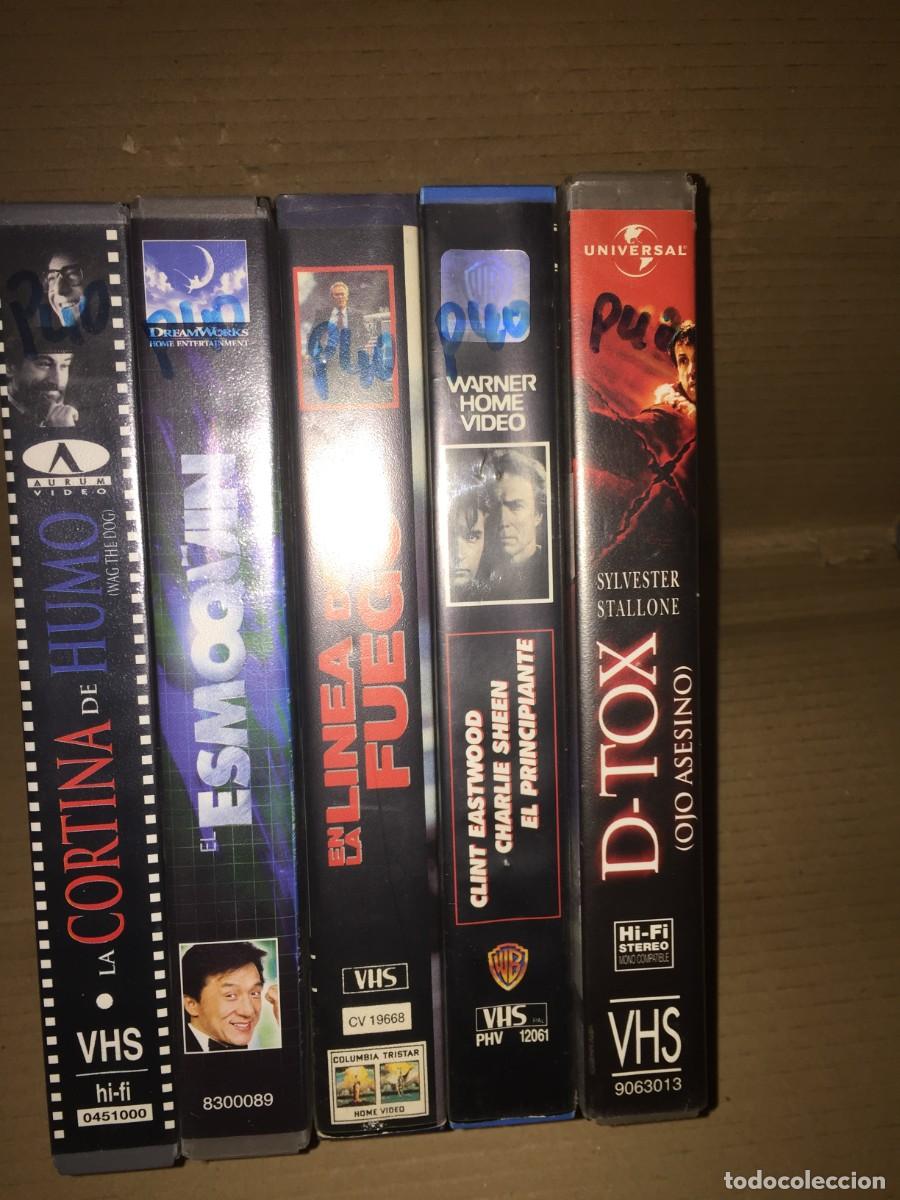 Cine: Vhs pack n&ordm; 40 Vhs Cortina de humo - El esmoquin - En la linea de fuego - El principiante - D-Tox oj