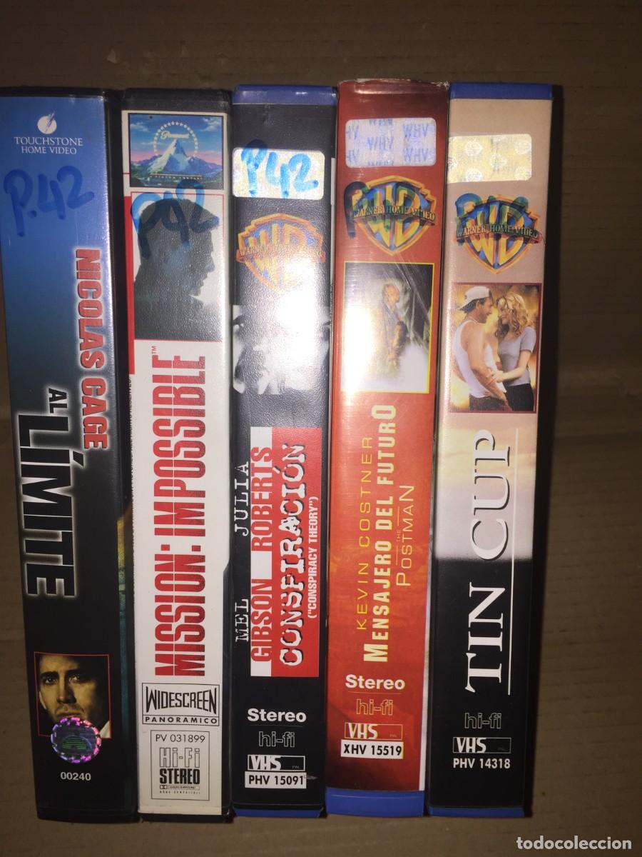 Cine: Vhs pack n&ordm; 42 Vhs Al limite - Mision imposible - Conspiracion - Mensaje del futuro - Tin cup