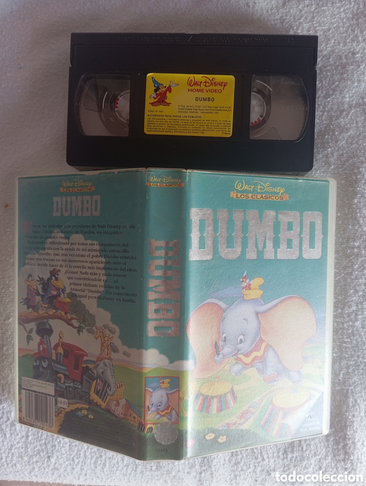 Cine: VHS Original Disney &ldquo;Dumbo&rdquo; &ndash; Edici&oacute;n Espa&ntilde;ola Cl&aacute;sicos Walt Disney | Coleccionistas Retro