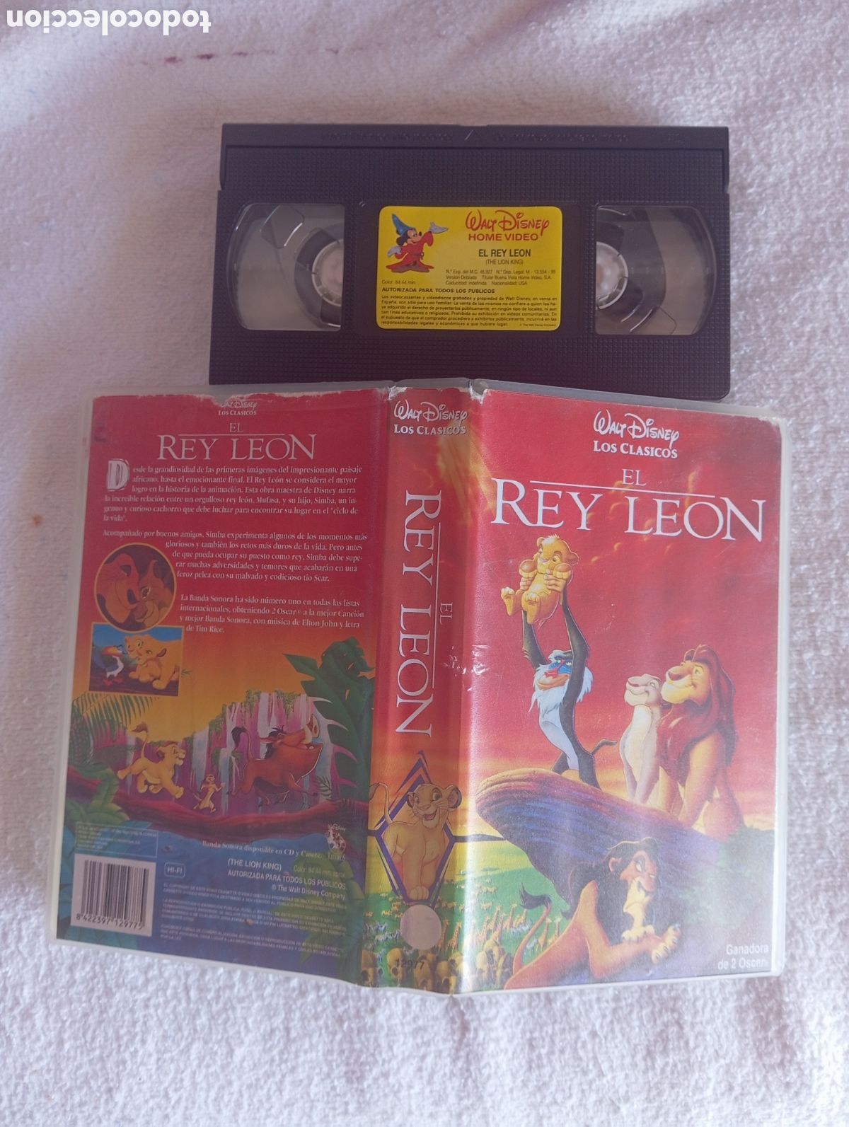Cine: VHS Original Disney &ldquo;El Rey Le&oacute;n&rdquo; &ndash; Edici&oacute;n Espa&ntilde;ola Los Cl&aacute;sicos | Pel&iacute;cula Retro Coleccionable