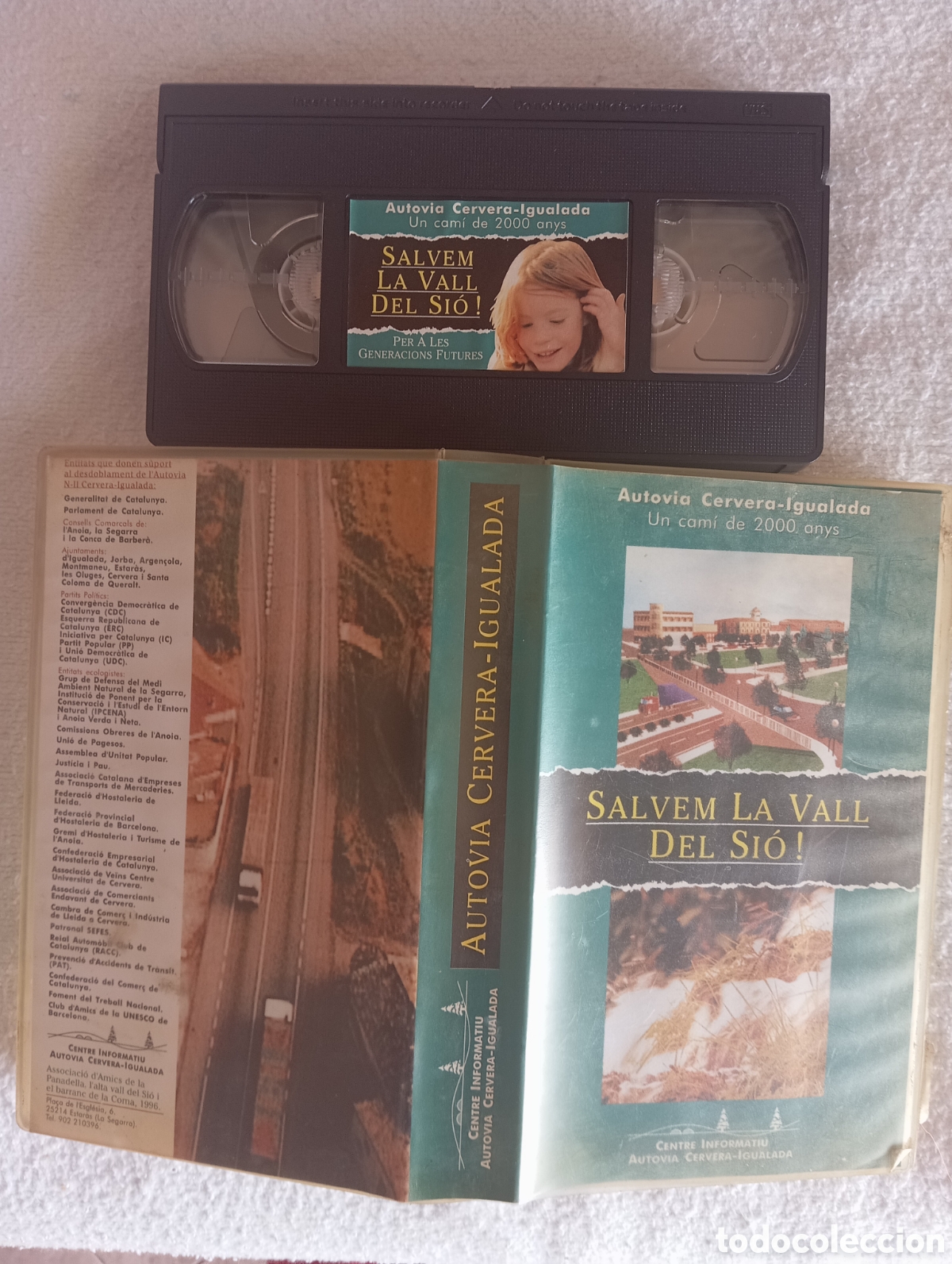 Cine: VHS documental &ldquo;Salvem la Vall del Si&oacute;!&rdquo; &ndash; Autovia Cervera-Igualada &ndash; Edici&oacute;n catalana vintage