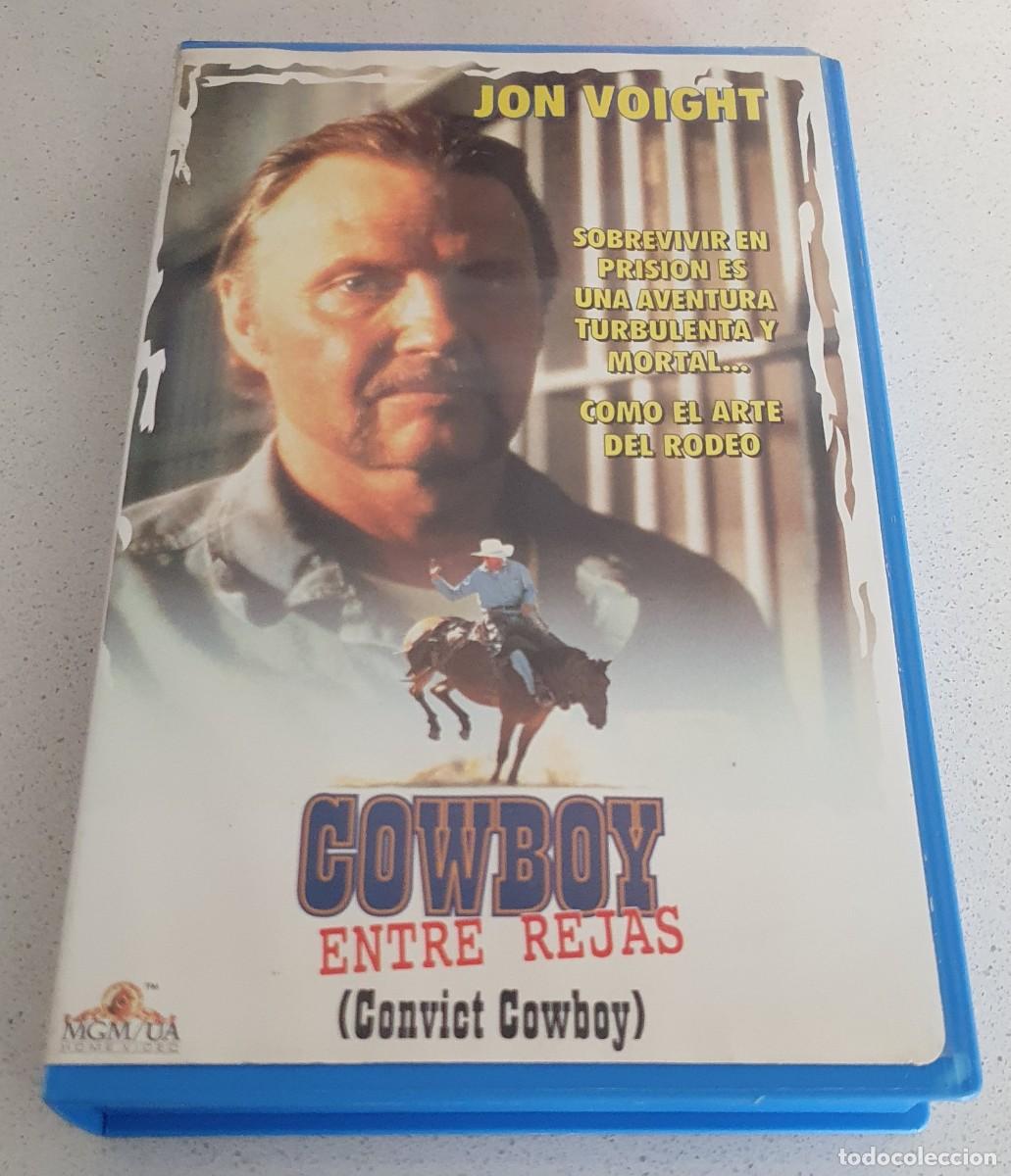 Cine: Pel&iacute;cula Vhs Cowboy entre Rejas. Jon Voight. Warner Home Video 1995. Videoclub alquiler.