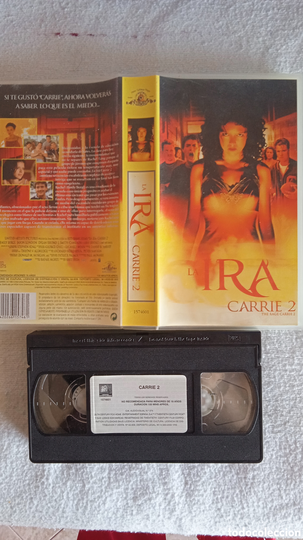 Cine: Carrie 2: The Rage VHS original en espa&ntilde;ol &ndash; Edici&oacute;n cl&aacute;sica de terror &ndash; Coleccionistas